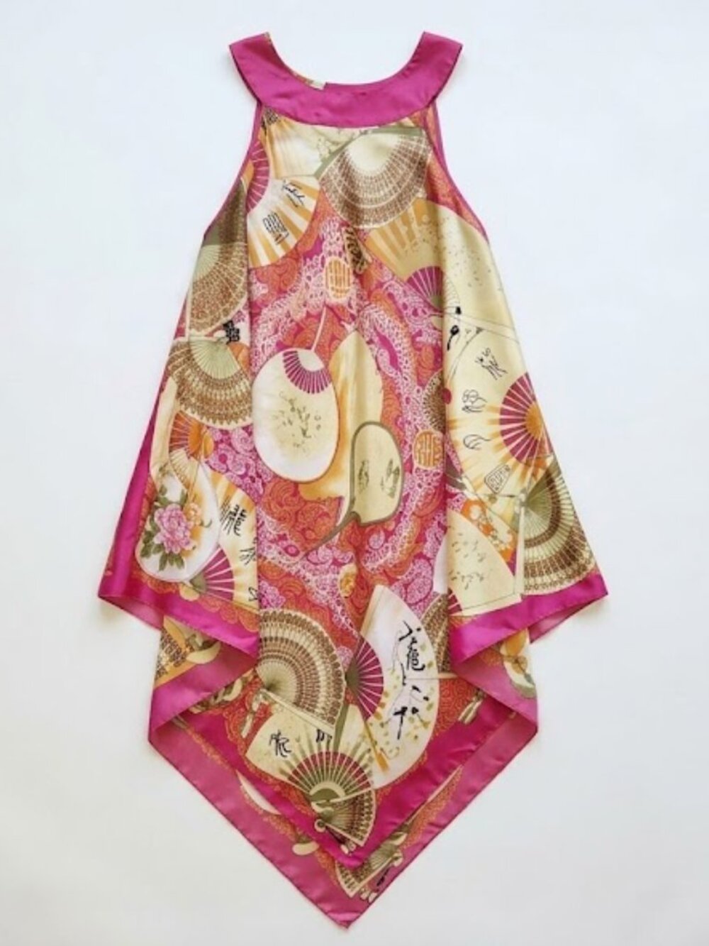 Pink Printed Silk-Look Maxi Dress - Picture 1 of 10